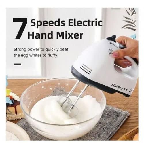 Scarlett Automatic 7 Speed Electric Hand Mixer Egg Beater Cake Baking