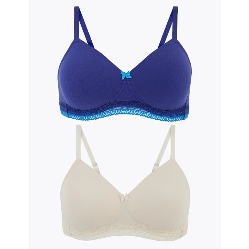 M&S Full Cup Non-wired Padded Bras - 2PCS
