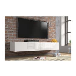 Modern High Gloss Wall Mounted Floating 71 Tv Stand White