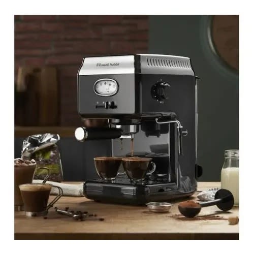 Russell Hobbs Retro 28251 Espresso Coffee Machine Black Konga
