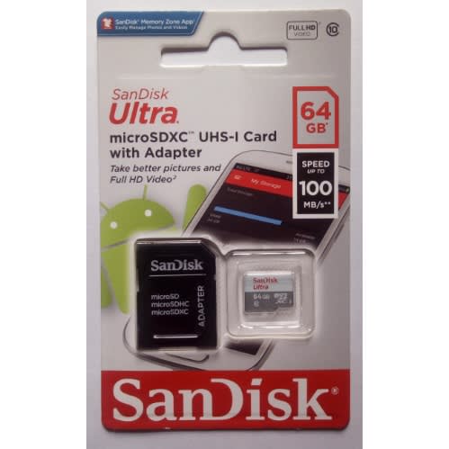 Sandisk 64gb 100mb S Ultra A1 Micro Sd Memory Cards With Sd Adapter Konga Online Shopping