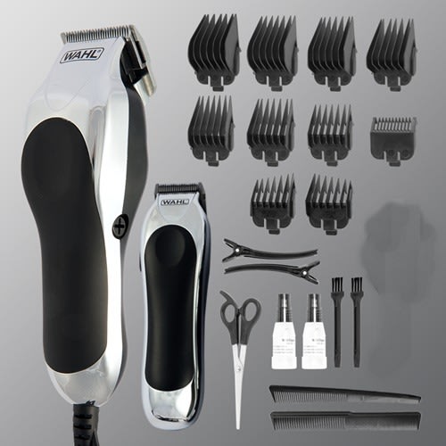 wahl deluxe chrome pro complete men's haircut kit with finishing trimmer