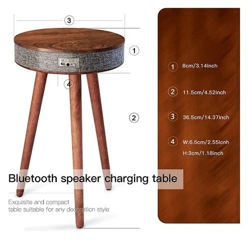 Bluetooth Speaker Side Table + Wireless Charger.. Konga Online Shopping