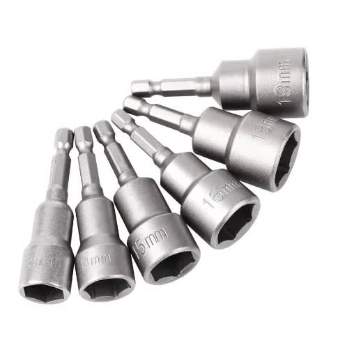 Magnetic Nut Driver Set - Metric Socket Impact Drill Bits - 13mm ...