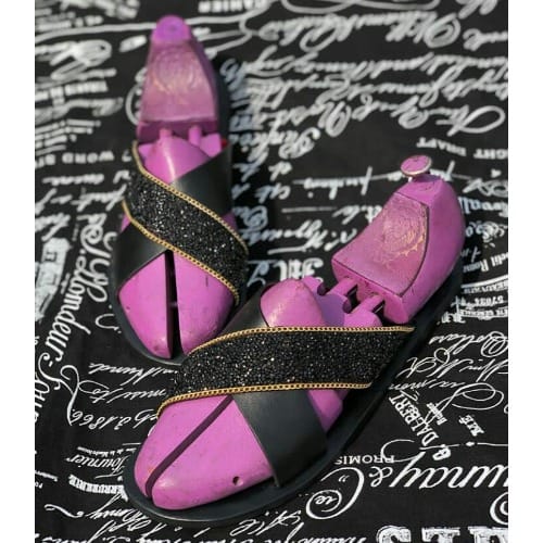 Express store glitter slippers