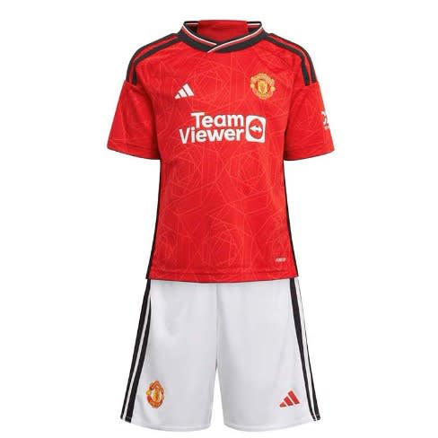 adidas Kids Manchester United Latest 2023 24 Home Jersey Kit