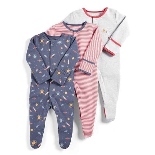 Mamas & Papas Baby Boys Sleepsuits pack of 3
