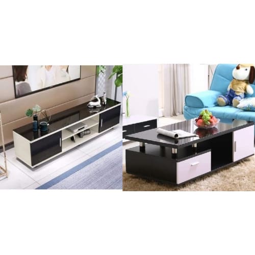Livingroom Sets 5ft Glass Top Tv Stand Glass Top Coffee Center Table Free Side Stool