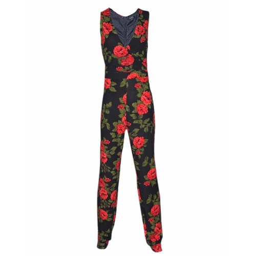 rose print jumpsuit