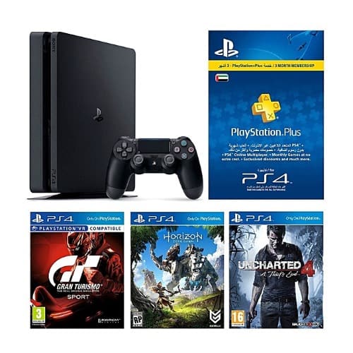 Sony Ps4 500gb Slim Console With 3 Games And 3 Month Ps Plus Membership Konga Online Shopping