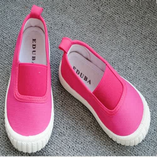 pink canvas slip on shoes