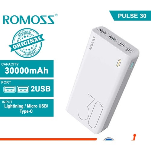 Romoss power bank shop 30000mah