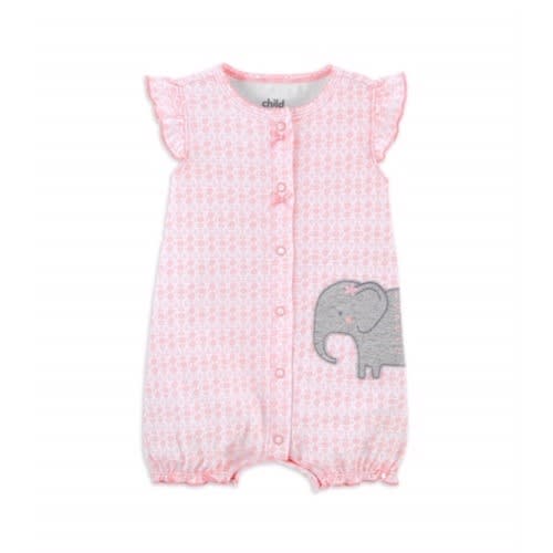 Carter's Child Of Mine Baby Girl 1 Piece Romper - Elephant