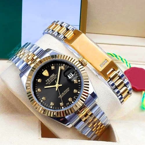 Tevise Men's Non Fading Wristwatch And Bracelet Set | Konga Online Shopping