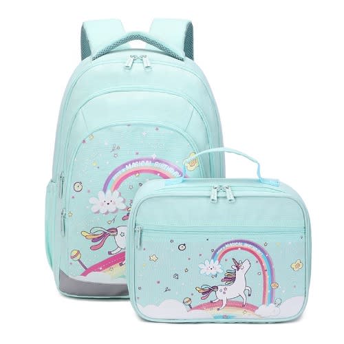 Unicorn Backpack And Lunch Bag Set Blue