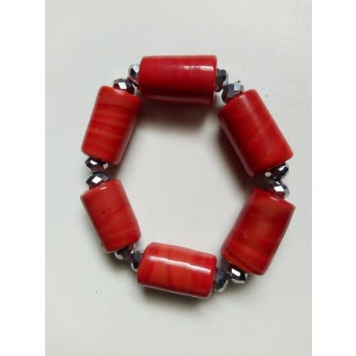 Coral bead bracelet on sale