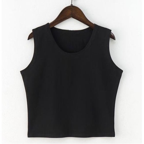 Armless Crop Top- Black | Konga Online Shopping