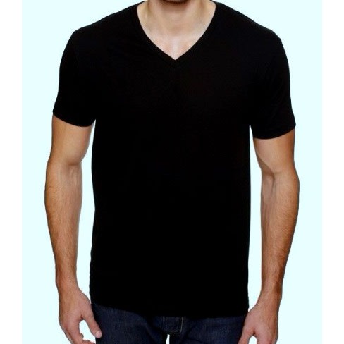 Plain black v neck store