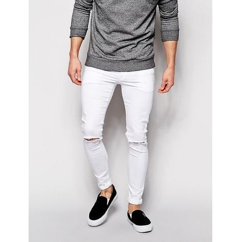 white jeans mens ripped