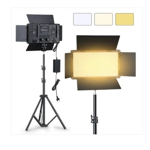 Led 800 Light professional video and photo light with two batteries and ...