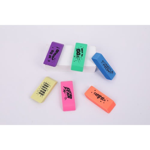 Pen + Gear Reward Erasers With Fun Prints Assorted Colours 100 Pcs