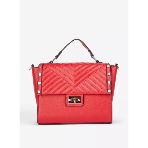 red mini tote bag