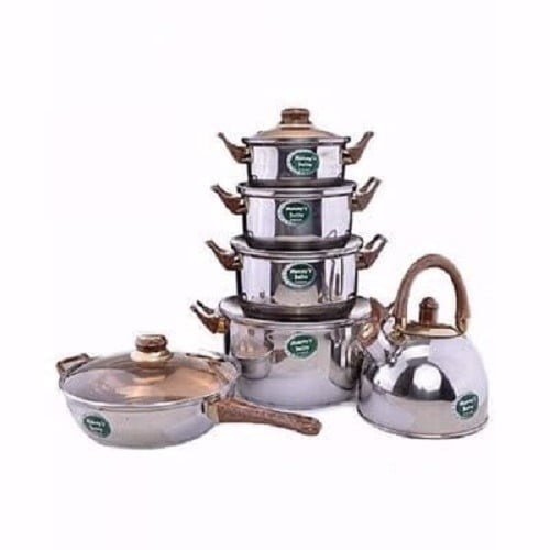 Stainless Pots - Set Of 6.