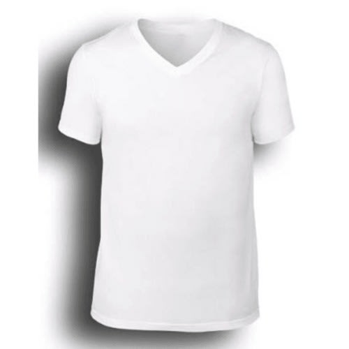 plain white t shirt v neck