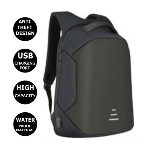 Anti Theft Backpack Bag For Laptop With Usb Port 15 6 Black