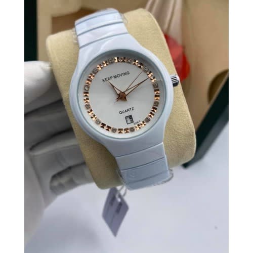White hot sale wrist watch