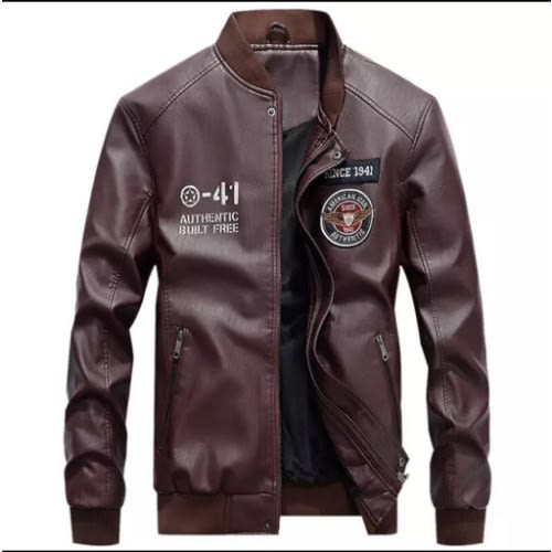 wine colour leather jacket