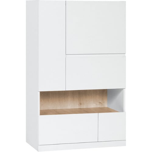 Handys Voelkel Muto Collection White Wood Media Storage Cabinet With Serving Shelf Konga Online Shopping