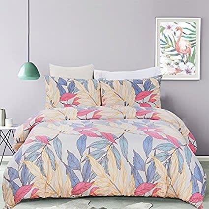 Lightweight Microfiber Print Pattern Duvet Cover Bedding Set