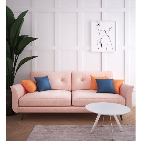3 seater sofa pink deals