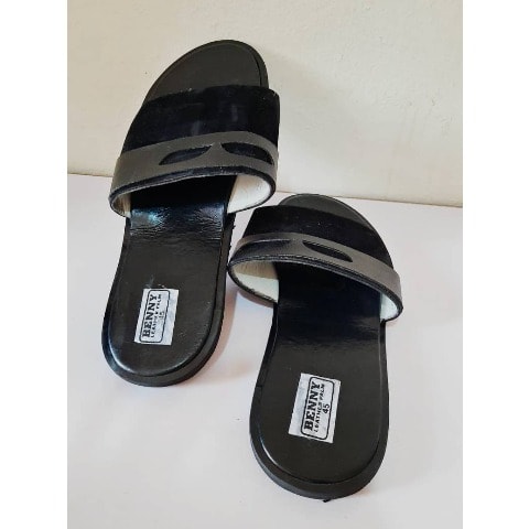 Suede Men Slide - Black | Konga Online Shopping