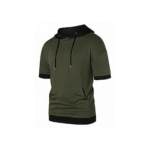 green short sleeve hoodie