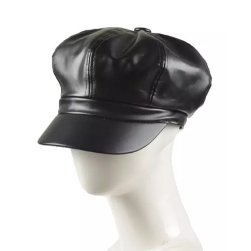 leather face cap