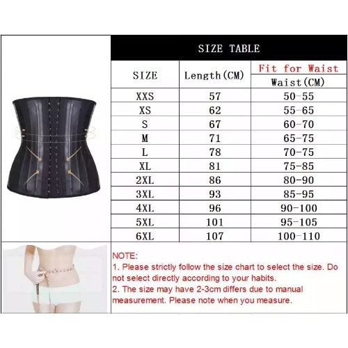 Latex Waist Trainer With 25 Steel Bones Konga Online Shopping
