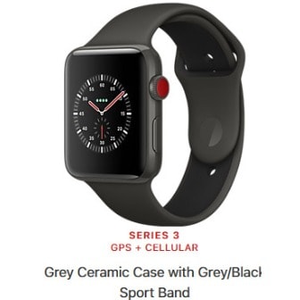 apple watch 3 42mm gps and cellular