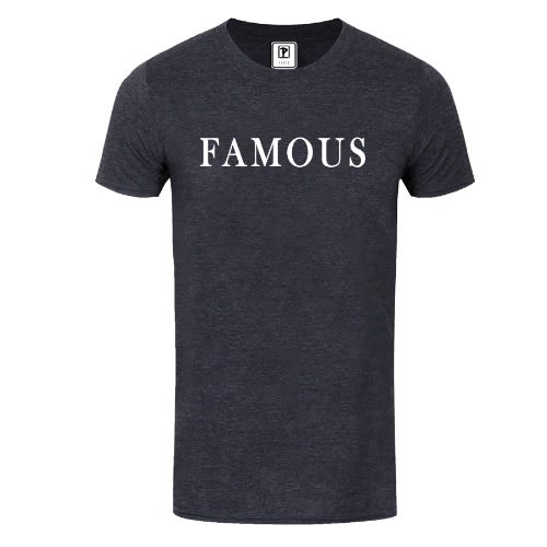 Famous Print T-shirt - Dark Grey.