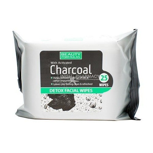 Charcoal Detox Facial Wipes 25 Pack.