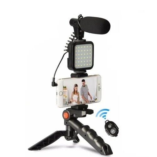 Video Making Kit - With Tripod Stand - Remote - Led Light - Microphone.