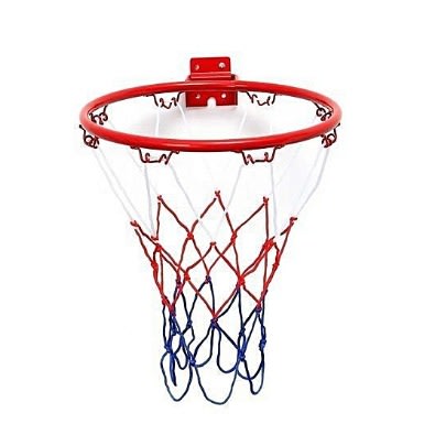 Tacey Basketball Goal Hoop Hanging Basketball Rim Wall Mounted Goal Hoop Rim with Net Screw for Outdoors Indoor Gym 32cm 
