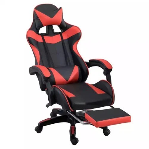 Ergonomic Office Gaming - Racing Chair With Footrest - Black And Red ...