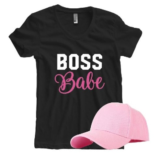 Boss Babe Print T Shirt Design Black And Pink Cap Konga Online Shopping Great for mug design or t shirt print. boss babe print t shirt design black and pink cap