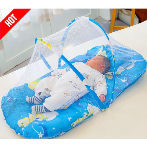 Baby sleeping mat with mosquito deals net