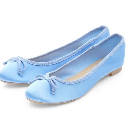 light blue ballet pumps