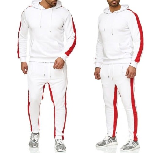 White and 2025 red joggers