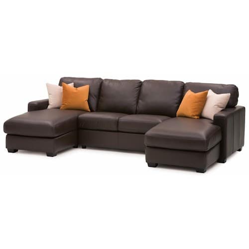 Westend Faux Leather Sectional Sofa, Faux Leather Sectional Sofa