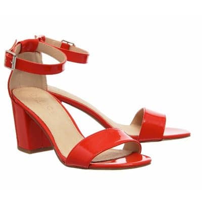 red short heel